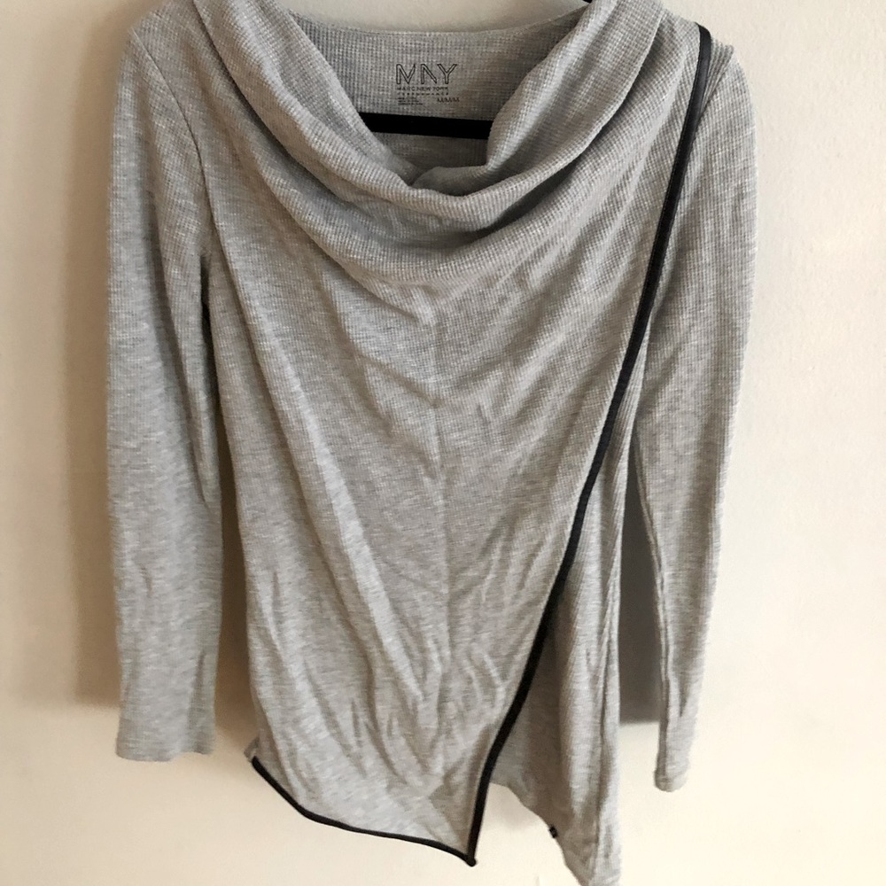 MNY Asymmetrical Gray Performance Top